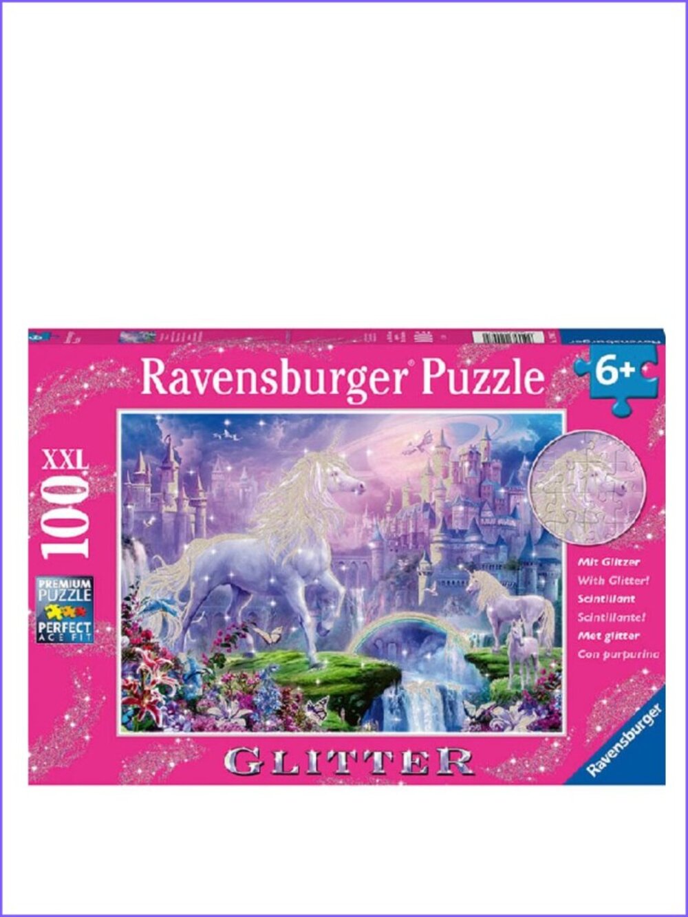 Ravensburger 100XXL Puzzle-Unicorn Kingdom Glitter Children Puzzle New In Box